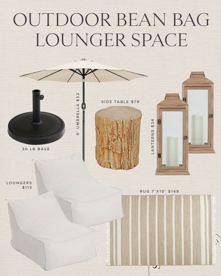 HOME \ outdoor lounger space setup! Everything from Walmart🙌🏻

Patio
Deck
Decor
Bean bag 
Umbrella 

#LTKfindsunder100 #LTKhome #LTKSeasonal