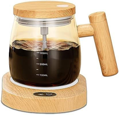 Self Stirring Mug, 400ML Self Stirring Coffee Mug Electric Mixing Mug High Borosilicate Glass Mix... | Amazon (US)