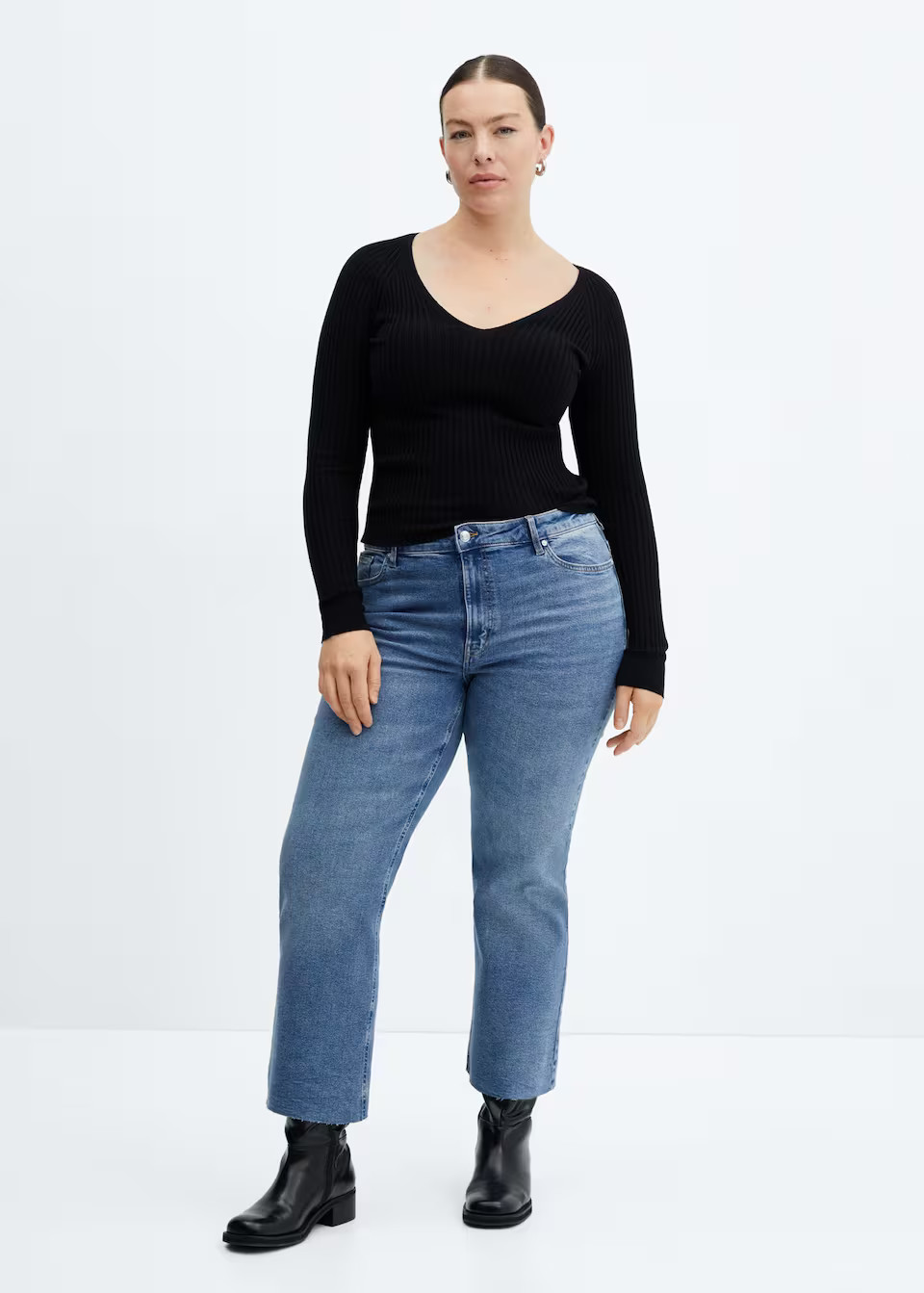 Kurze flared-jeans -  Damen | Mango Deutschland | MANGO (DE)