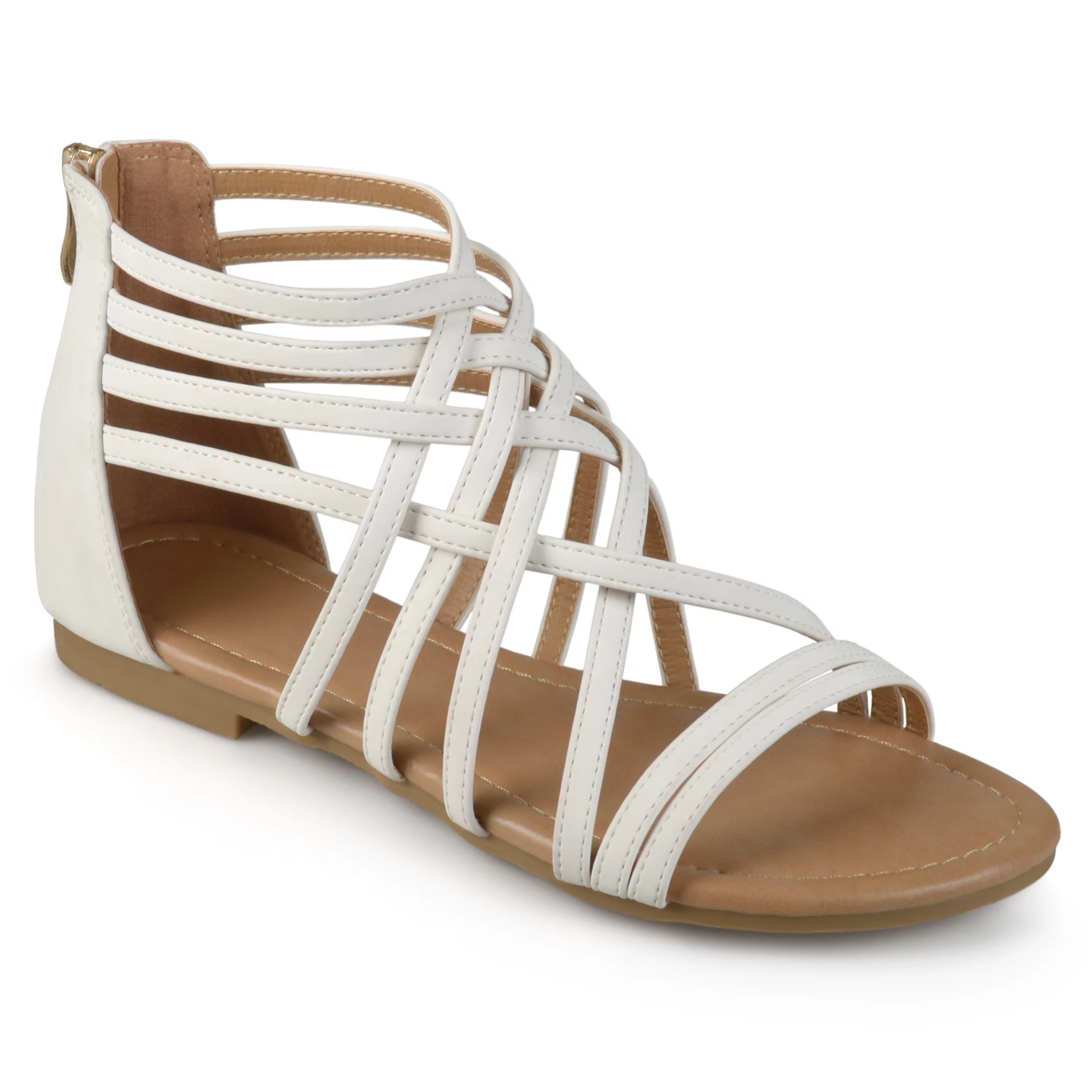 Brinley Co. Wide Width Strappy Gladiator Flat Sandals (Women's) | Walmart (US)