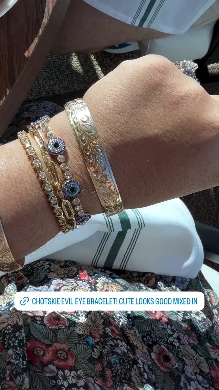 This eye bracelet is so cute mixed in with others!