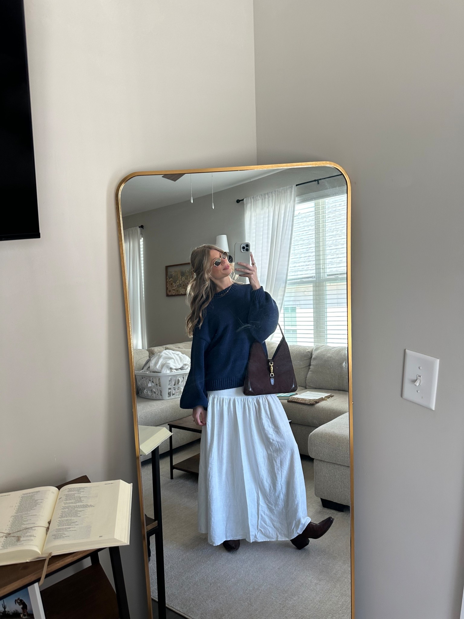 spring = maxi skirt and sweater weather! (from princess polly) 

#LTKItBag #LTKStyleTip