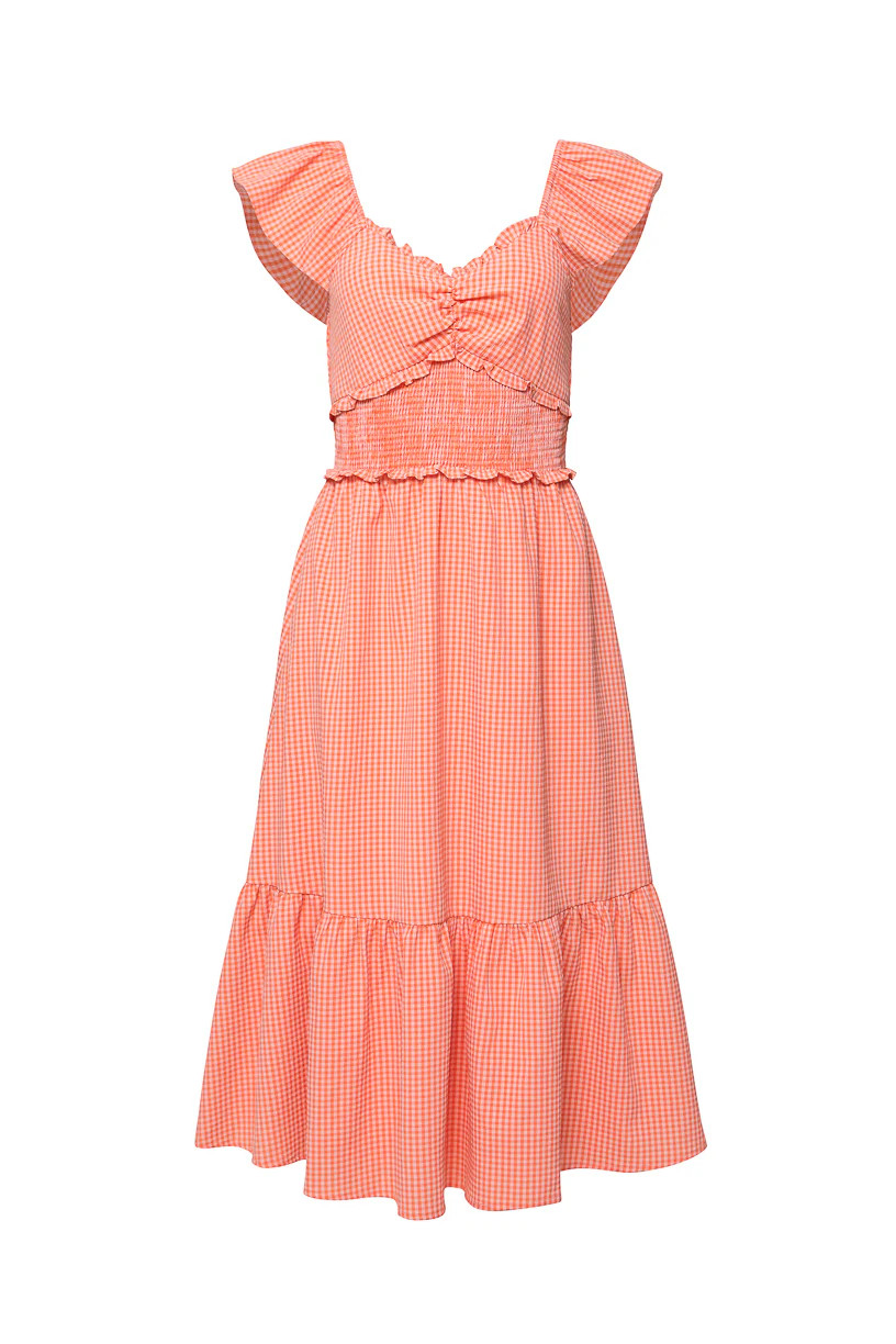 Gidget Dress in Orange Gingham | Ivy City Co