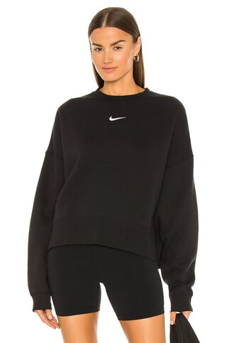 Nike NSW Fleece Sweatshirt in Black from Revolve.com | Revolve Clothing (Global)