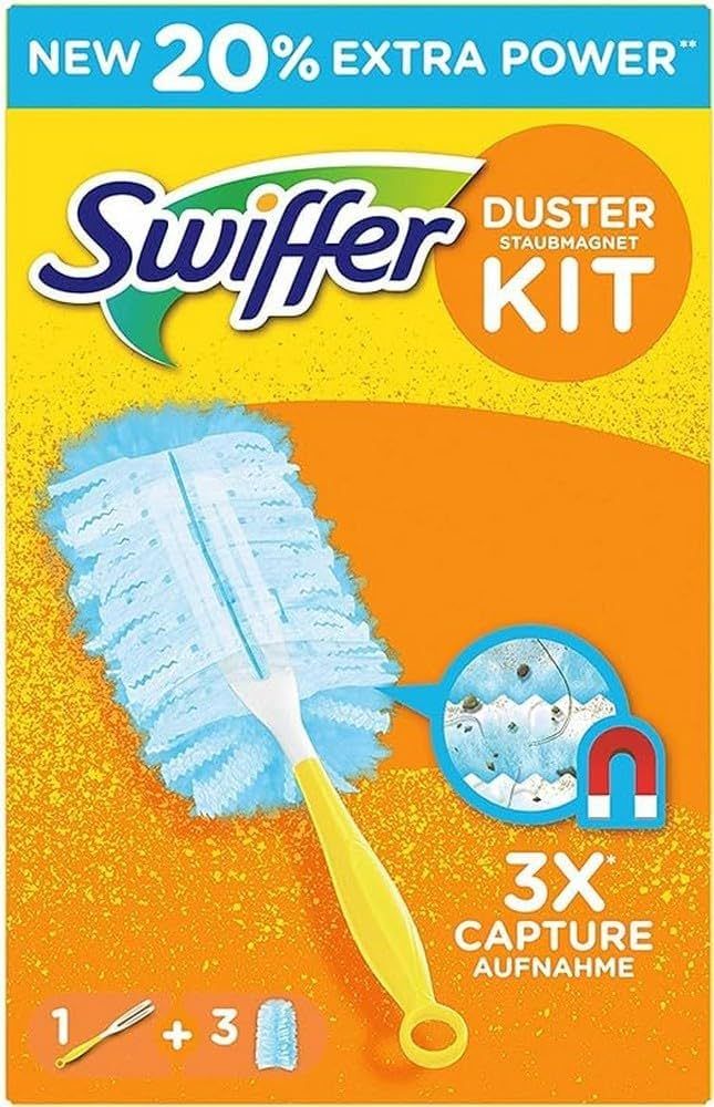 Swiffer Microfibre dust Cleaner Set, 1 Handle and 3 Replacement Pads (Pack of 1x1 Piece) | Amazon (US)