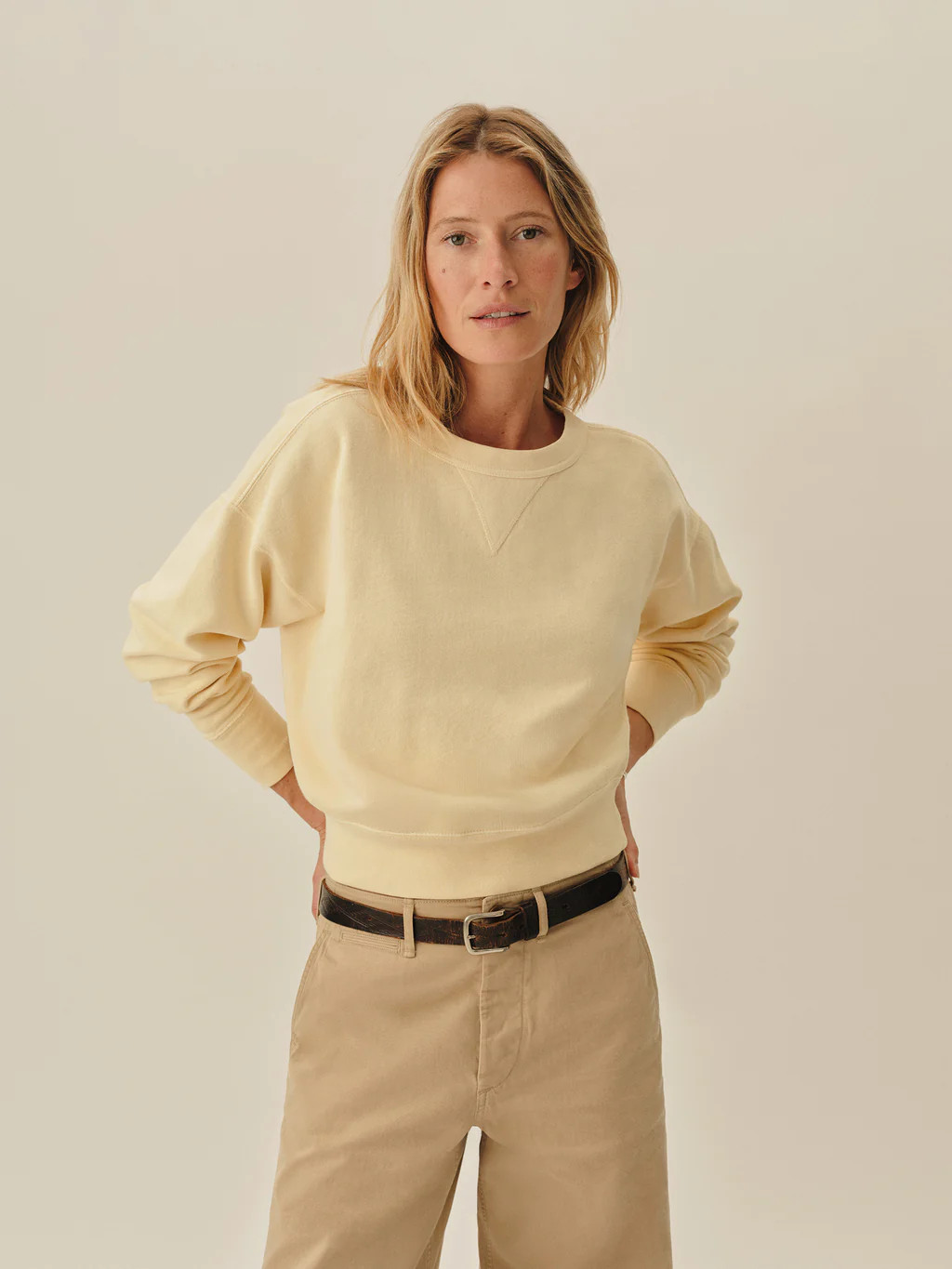 Butter Yellow Vintage Interloop Oversized Crew - Buck Mason- Modern American Classics | Buck Mason