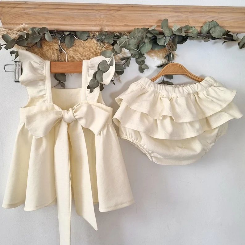 Sage green flower girl dress, Spring baby girls boho dress, muslin baby dress, mint green baby gi... | Etsy (US)