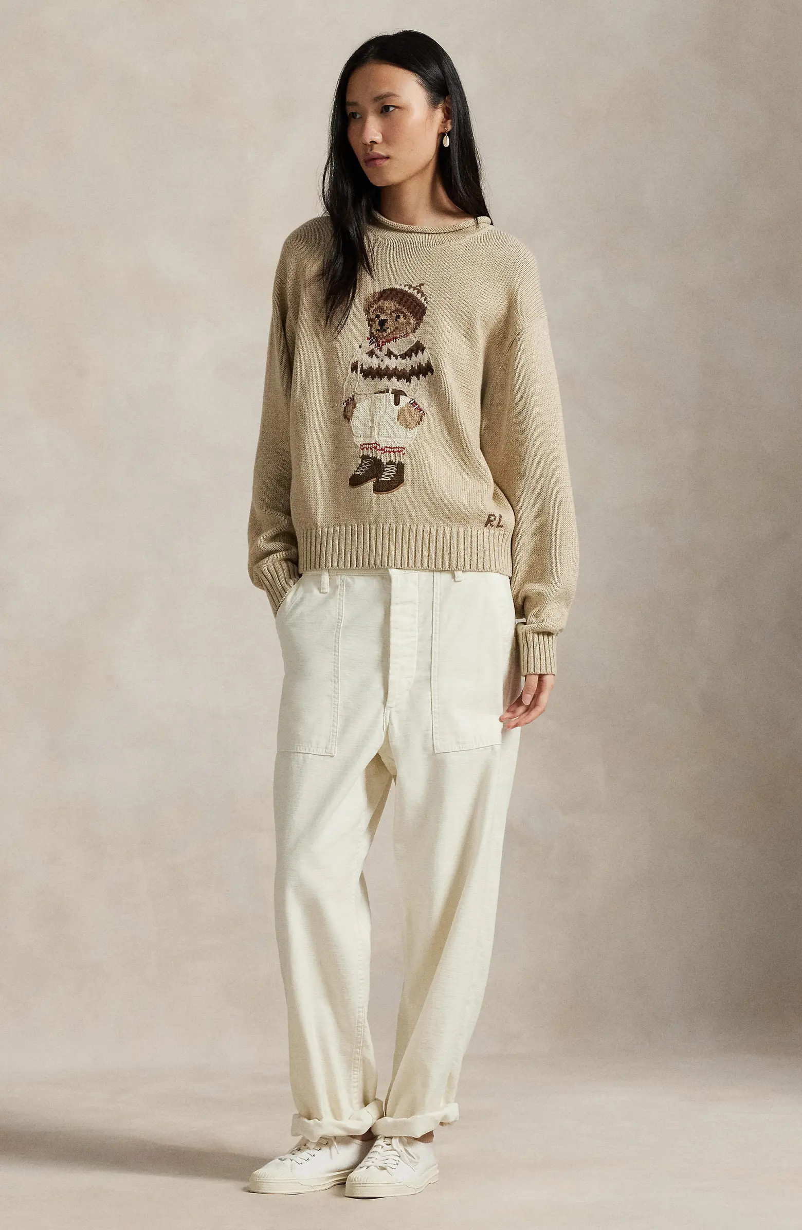 Polo Ralph Lauren Polo Bear Rolled Neck Cotton Sweater | Nordstrom | Nordstrom