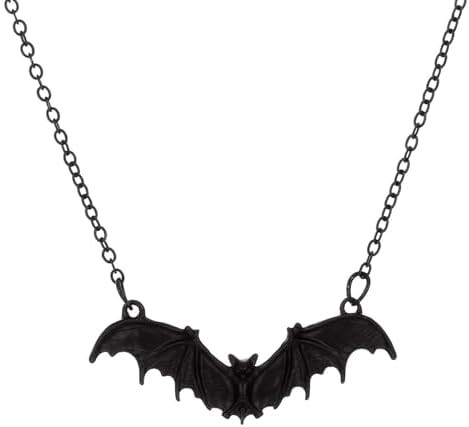 coadipress Bat Necklace Gothic Punk Cool Flying Punk Vampire Bat Choker Necklace Halloween Jewelr... | Amazon (US)