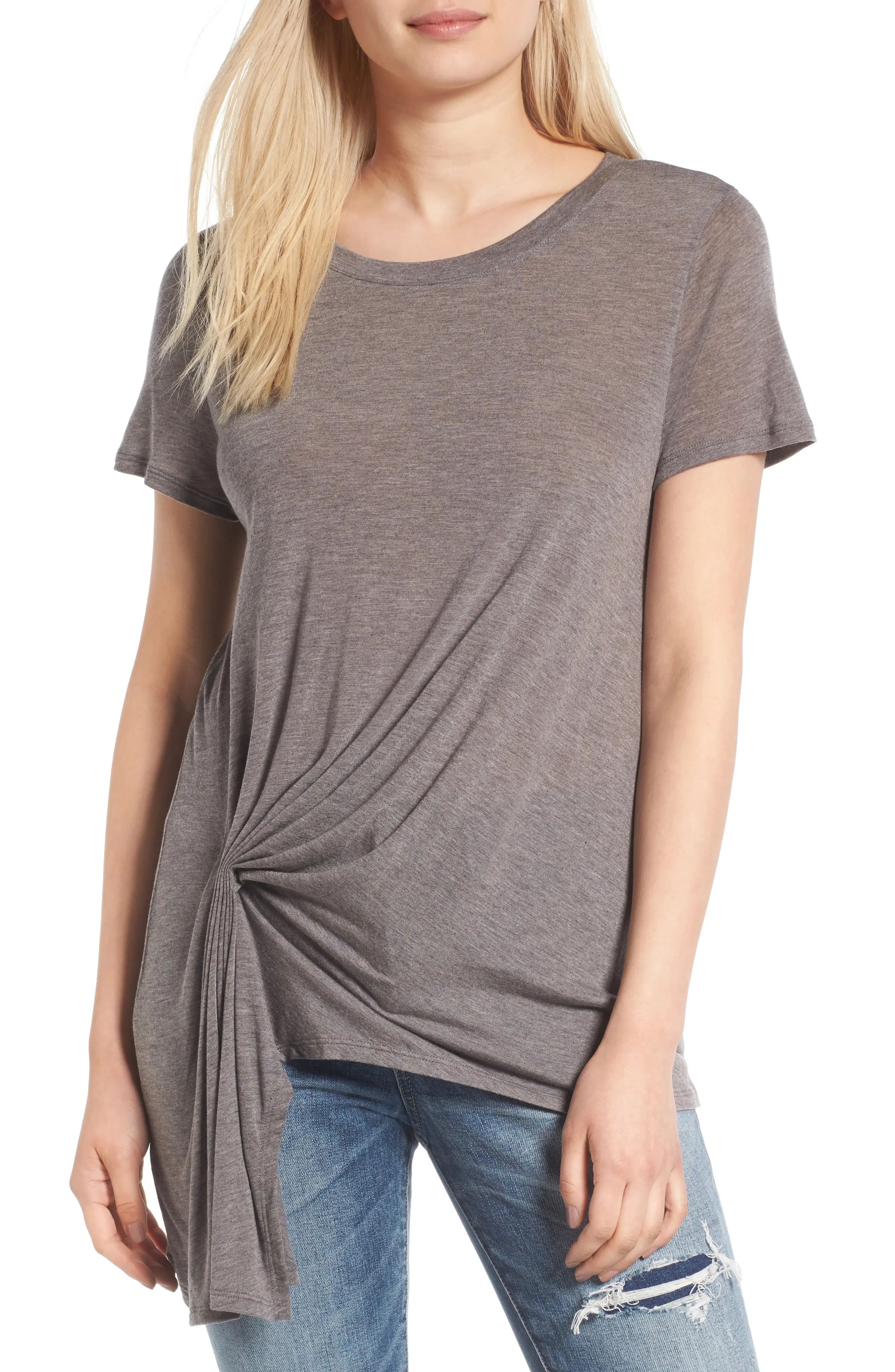 Gathered Pleat Front Tee | Nordstrom
