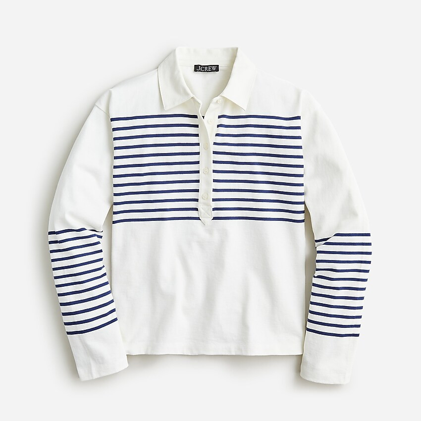 Long-sleeve polo shirt in stripe | J. Crew US