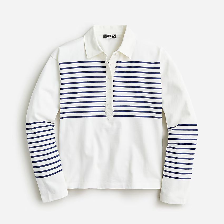 Long-sleeve polo shirt in stripe | J.Crew US