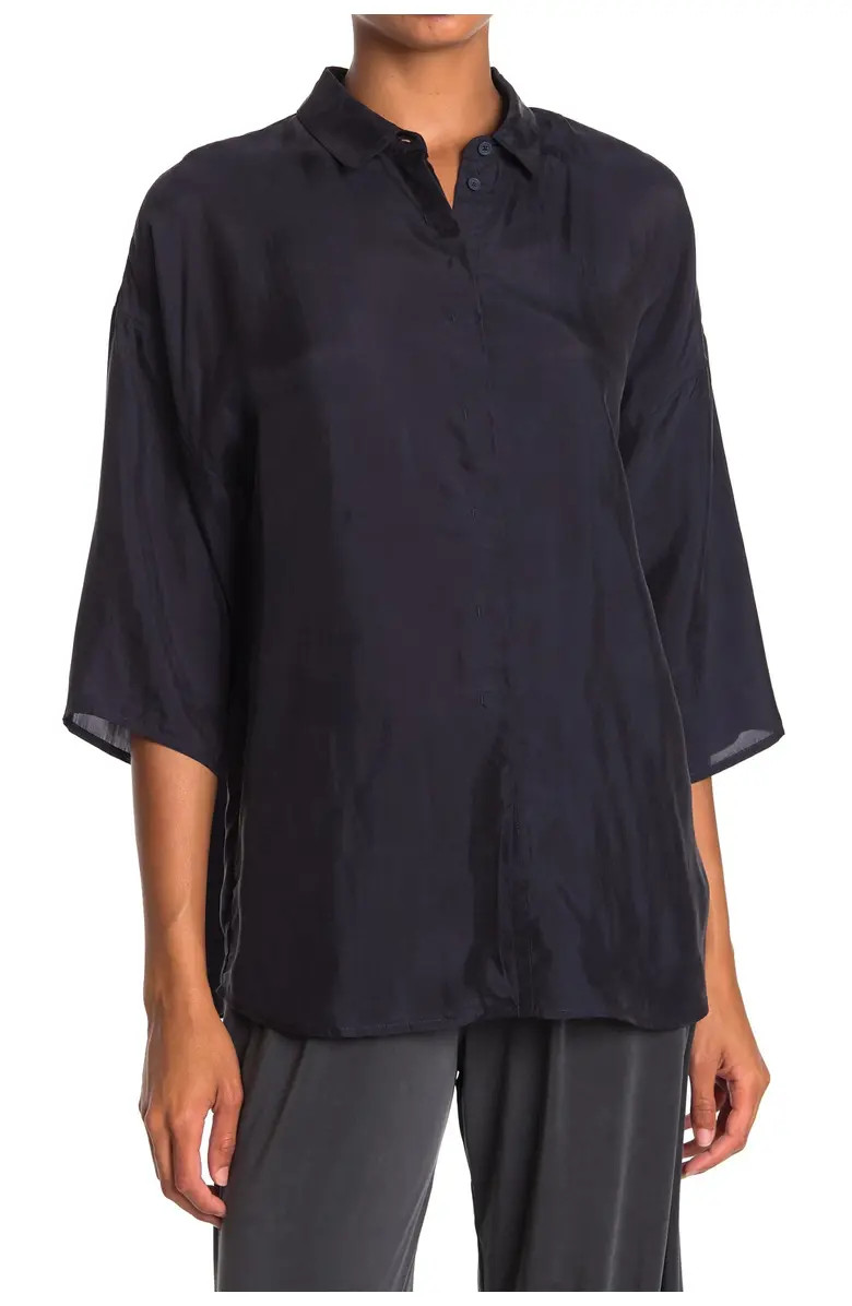 French Connection Etta 3/4 Sleeve Tunic Blouse | Nordstromrack | Nordstrom Rack