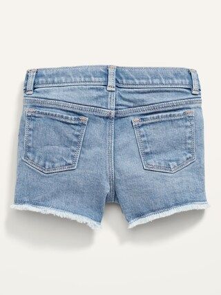 Rainbow-Stitch Snap-Fly Cut-Off Jean Shorts for Toddler Girls | Old Navy (US)