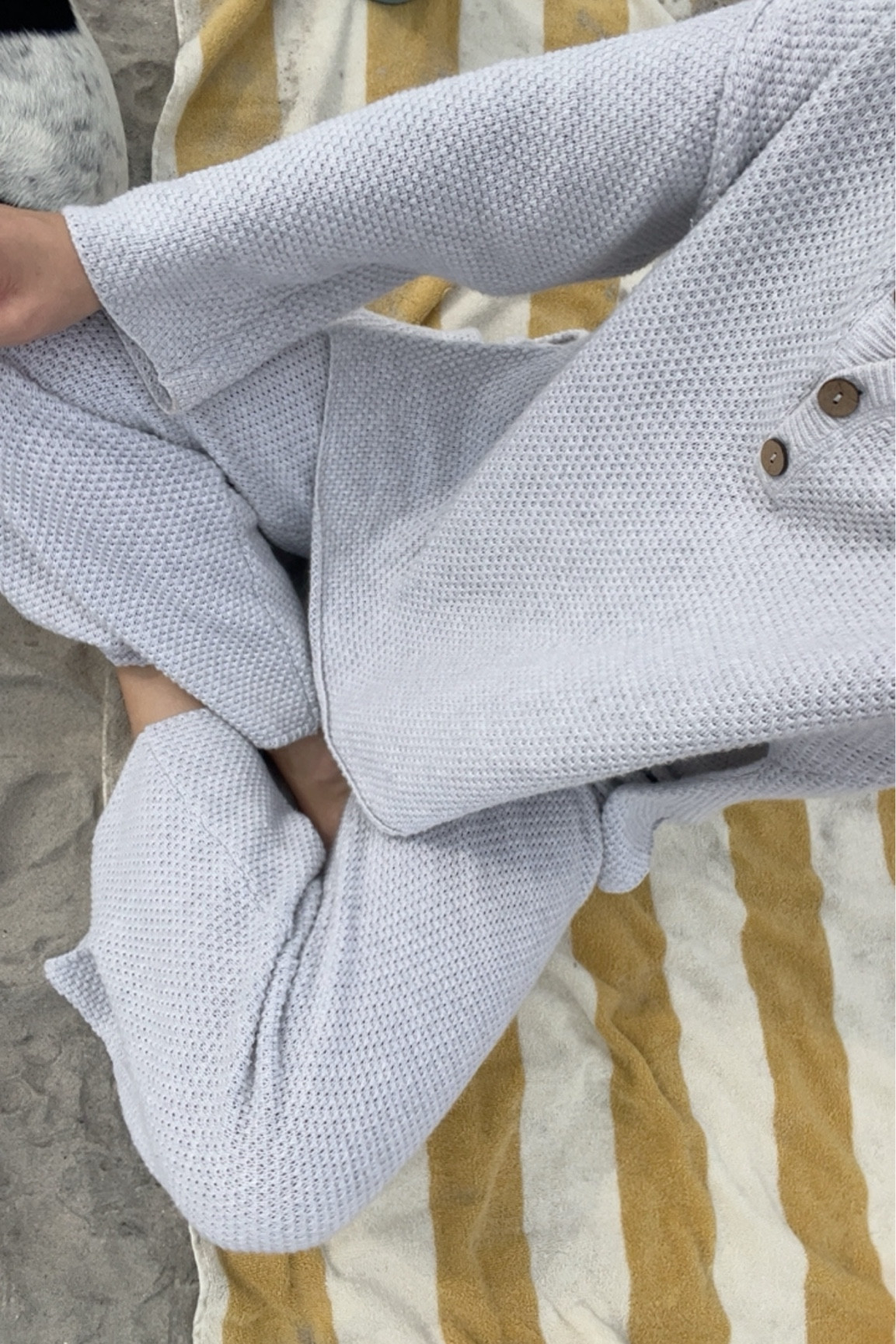 Love this sweater set from free people! I wear it all the time and it has held up really well. Just be sure to air dry it so it lasts a long time.

Runs a bit big, I’m wearing an XS (sized down from my normal size small). They don’t have this color anymore, but I love the “alfalfa” color 🍂