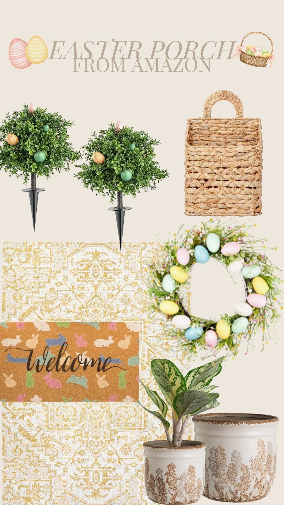 Amazon Easter decor
Easter front porch 
Spring porch 
Spring decor

#LTKSpringSale #LTKHome