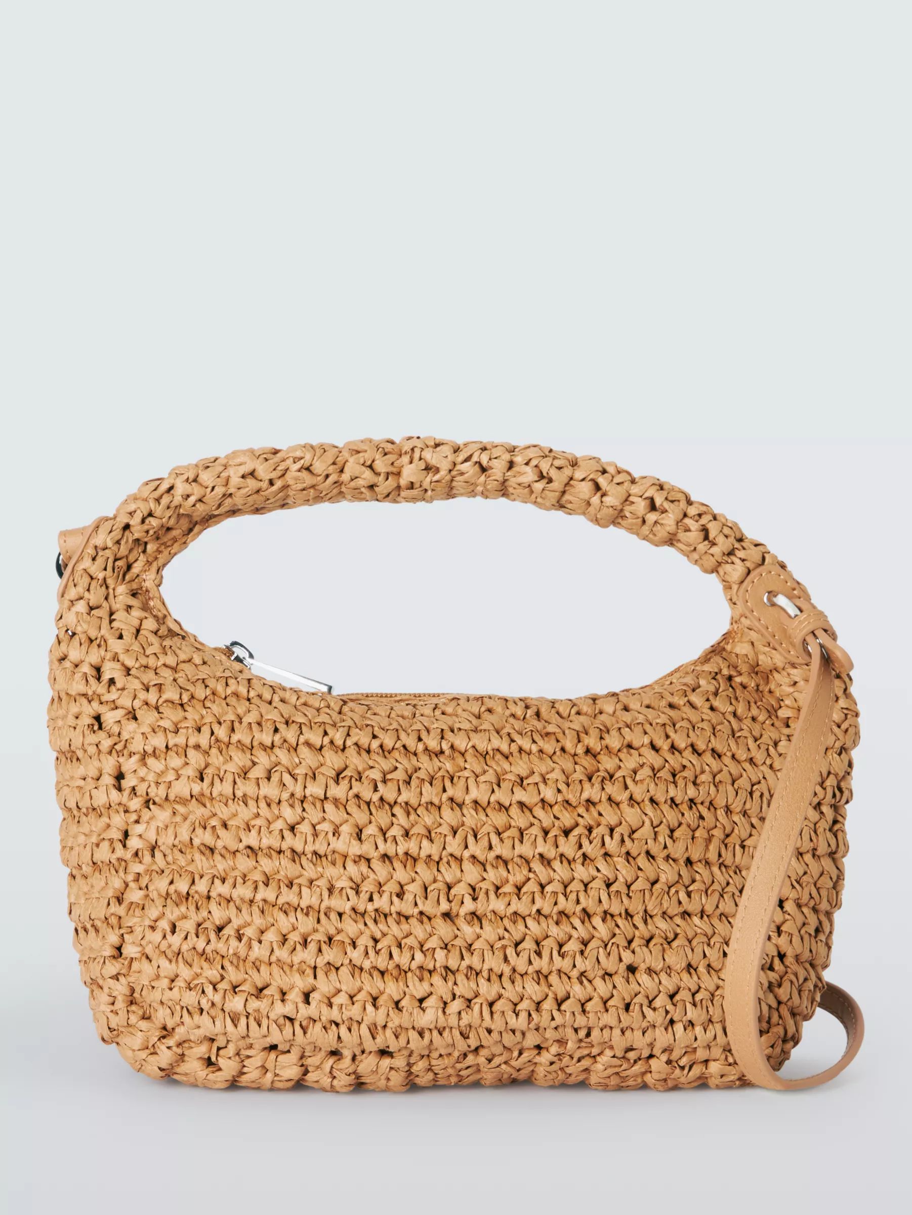 John Lewis ANYDAY Raffia Scoop Bag, Natural | John Lewis (UK)