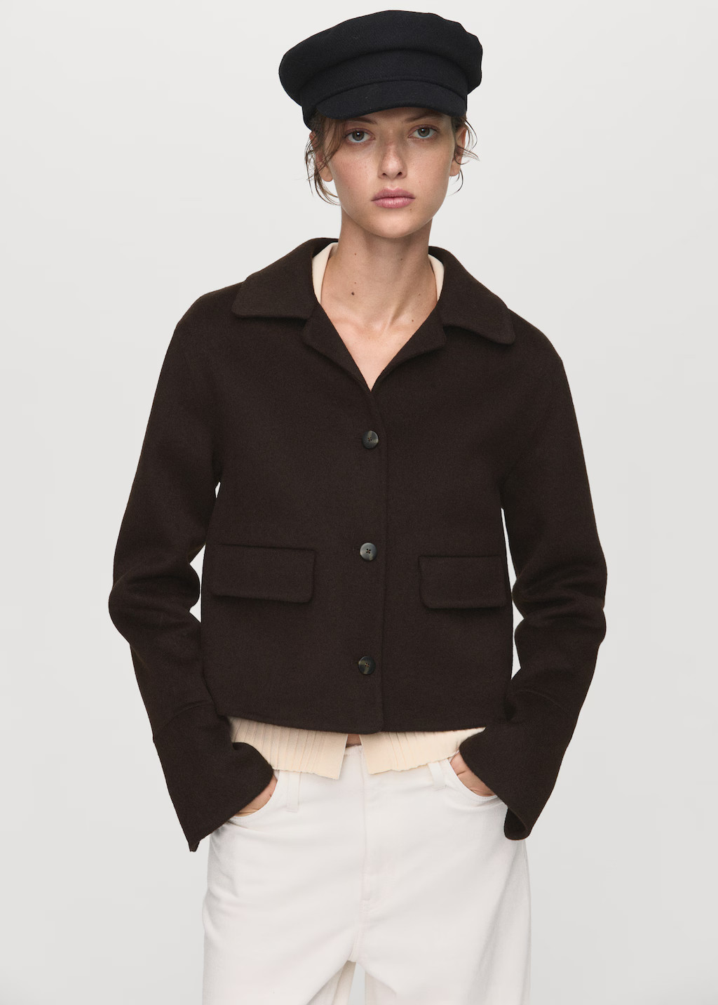 Wool jacket with buttons | MANGO (UK)