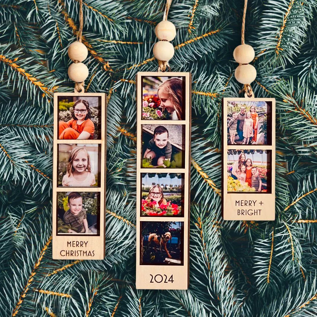 Photo Ornament, Photo Strip Ornament, Personalized Photo Strip Christmas Ornament, First Married ... | Etsy (US)