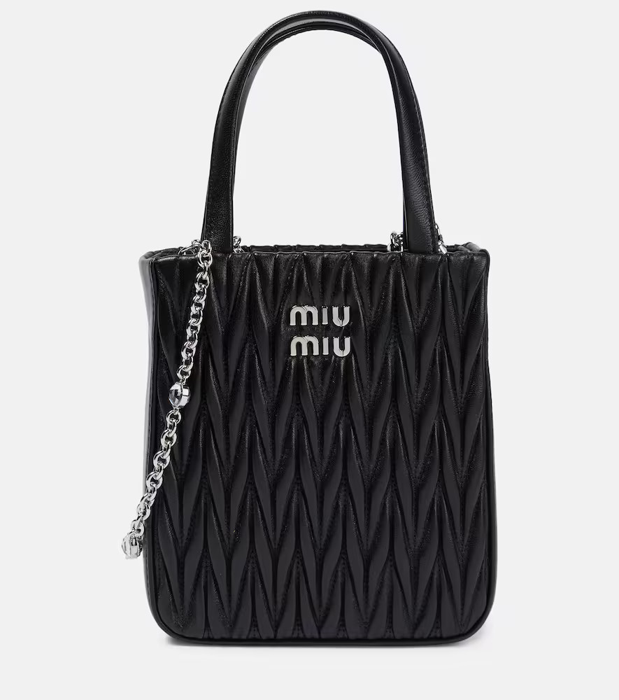 Miu Miu MatelassÃ© leather tote bag | Mytheresa (US/CA)