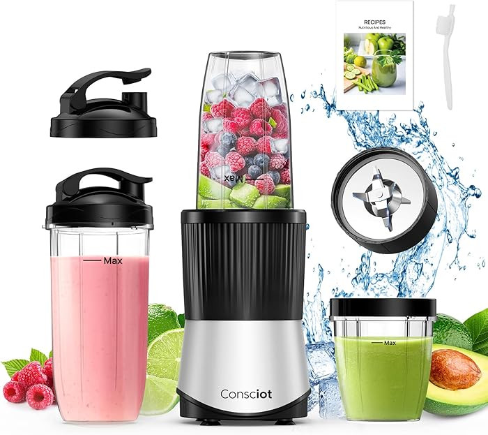 Consciot CB08 11-Piece Blender for Kitchen and Personal Size, Blend Shakes and Smoothies, Frozen ... | Amazon (US)