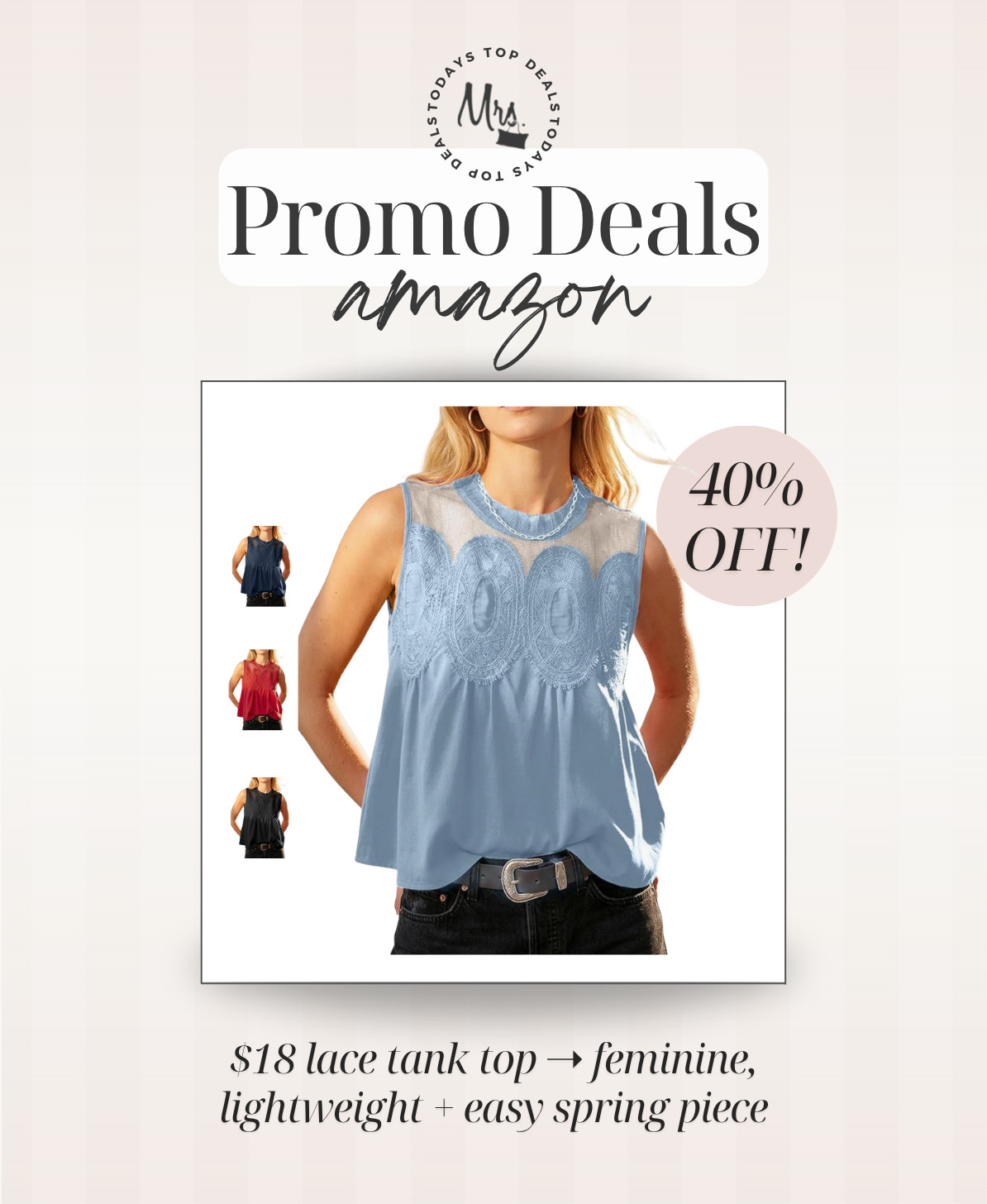 $18 lace tank top ➝ feminine, lightweight + easy spring piece 

 #LTKgrwm #LTKSeasonal #LTKSaleAlert