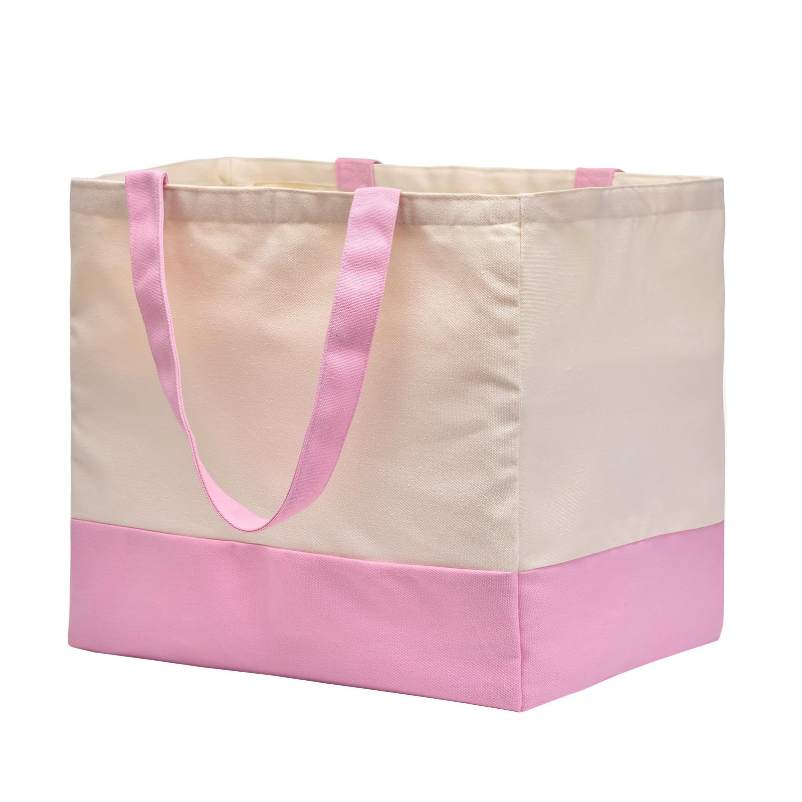 Canvas Reusable Grocery Bags Heavy Duty, 8.3 gal Foldable Large Tote Bag with Handles, Holds 60 l... | Amazon (US)