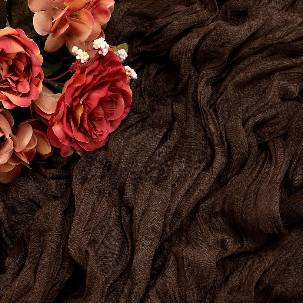 Babenest Brown Cheesecloth Table Runner, 1 Pack 10ft Gauze Cheese Cloths Table Runners for Bridal... | Amazon (US)