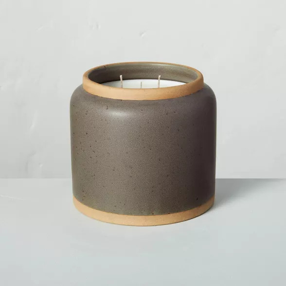 Smoked Woods Speckled Ceramic Seasonal Candle - Hearth & Hand™ with Magnolia | Target