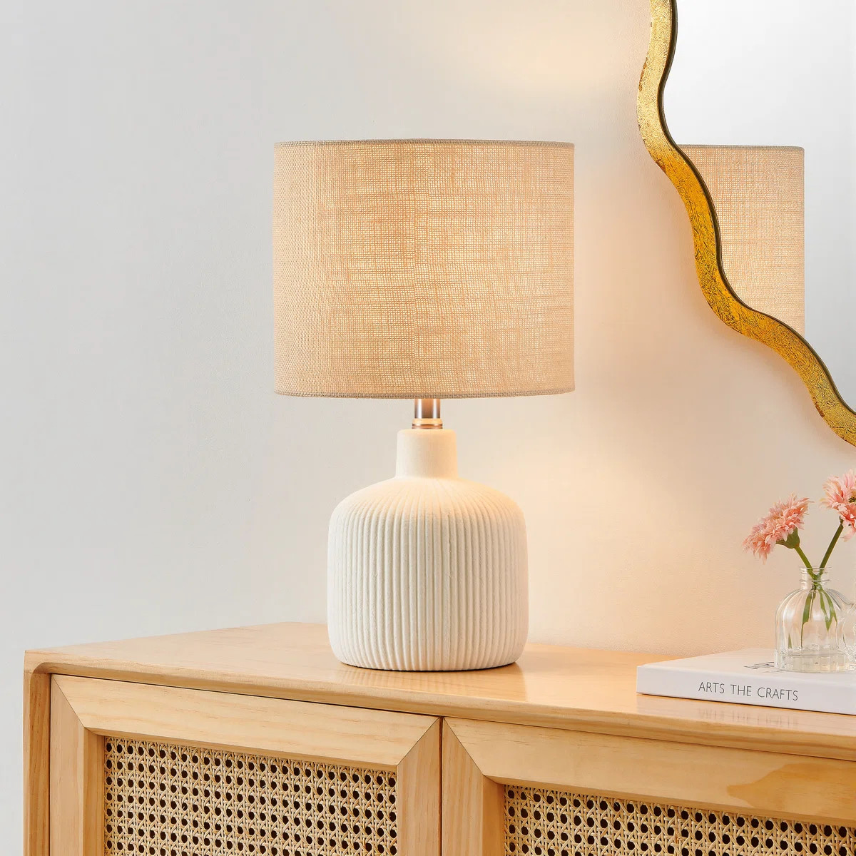 17.75 Cream White Ceramic Table Lamp | Wayfair North America