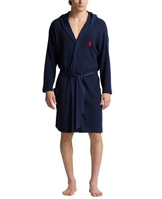 Men's Thermal Hooded Robe with Belt | Macy's