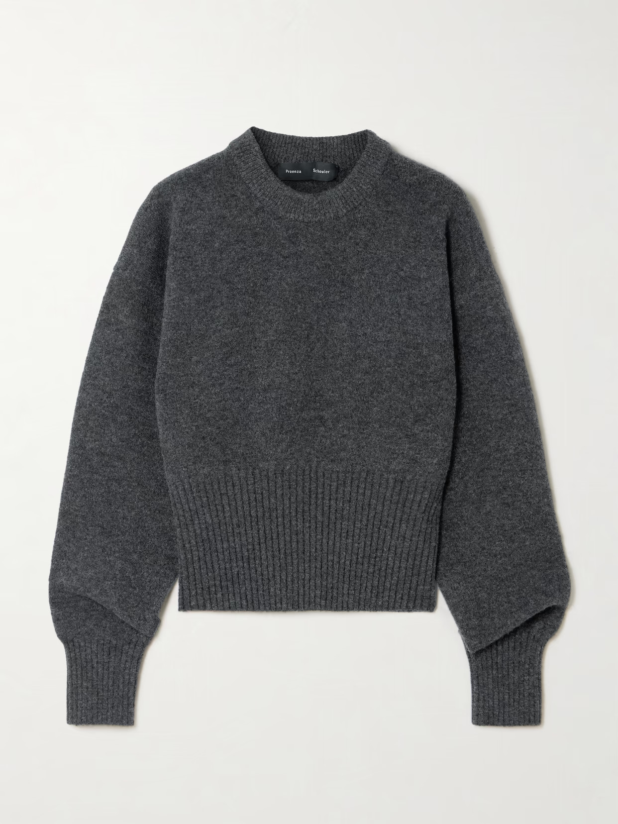 Proenza Schouler - Randi Knitted Sweater - Gray | NET-A-PORTER (US)