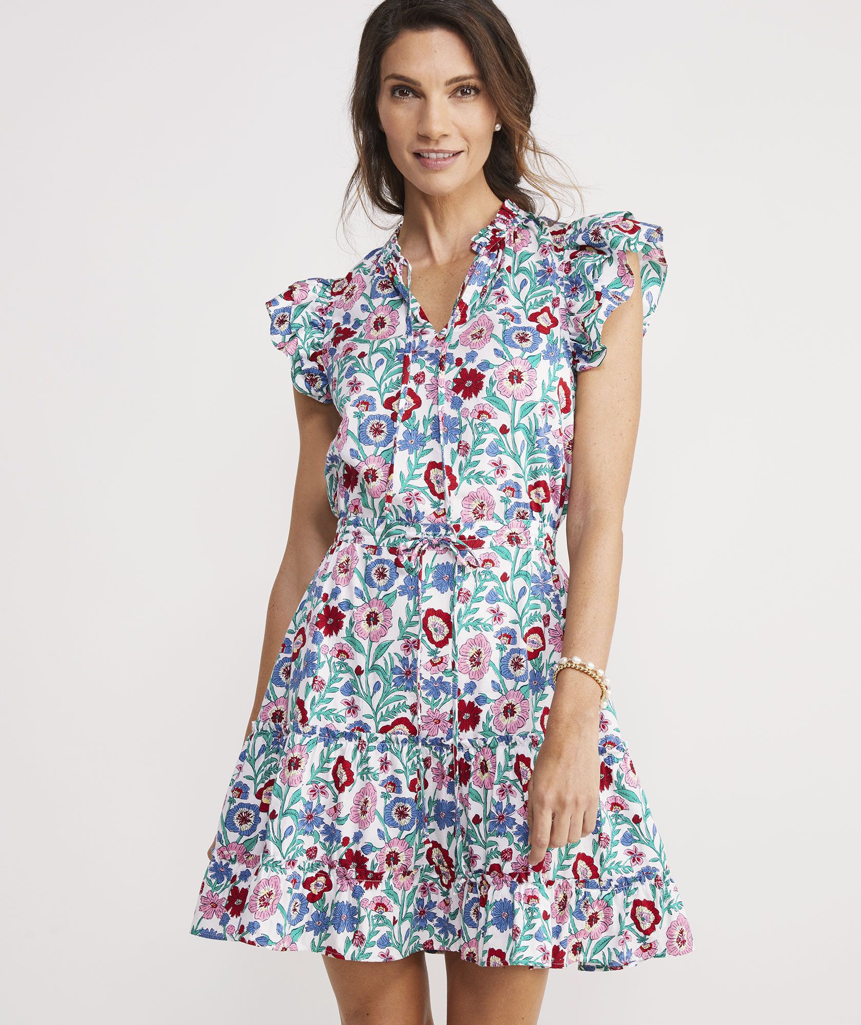 OUTLET Ruffle-Sleeve Dress | vineyard vines