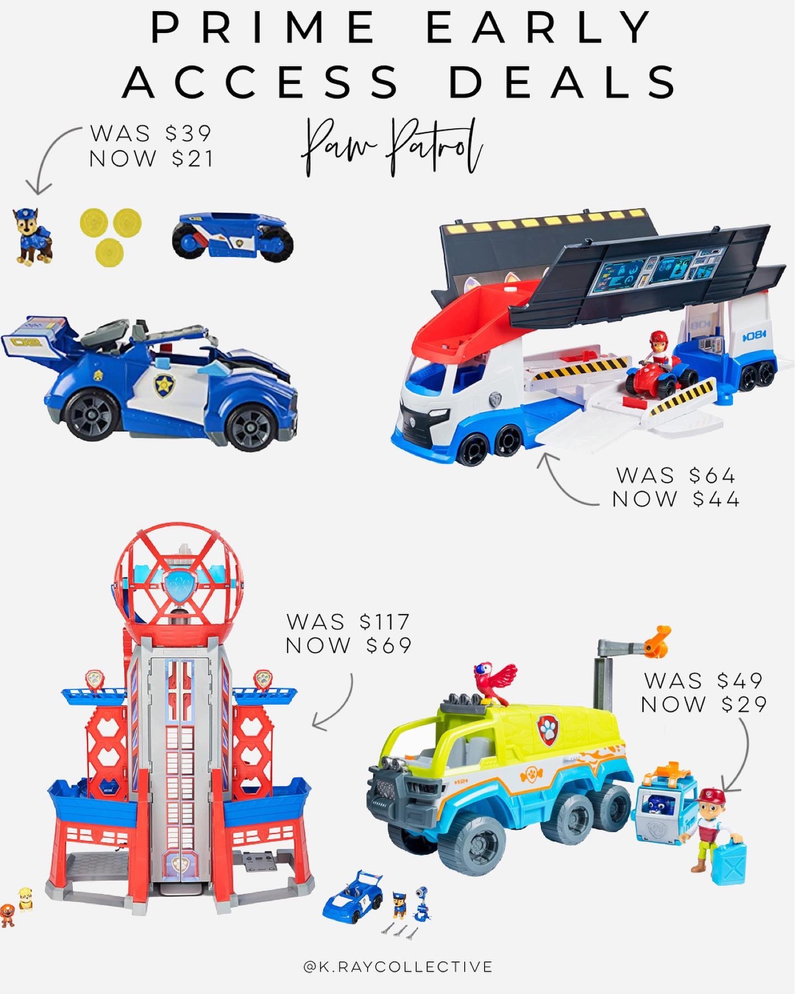 There’s not a kid who doesn’t love paw patrol. The Amazon prime early access sale has some great price cuts in  the paw patrol department.  

#PrimeEarlyAccessSale #PawPatrolToys #GiftsForKids #kidsgifts