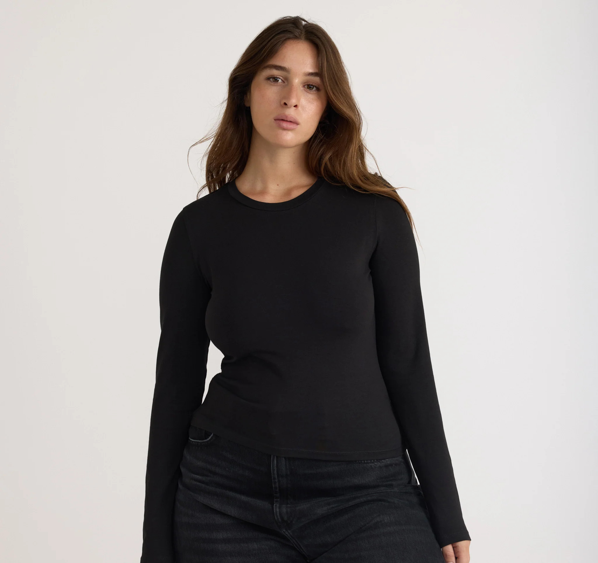 Buy Everyday Regular Long Sleeve Tee | Fast Delivery | Organic Basics UK | Organic Basics