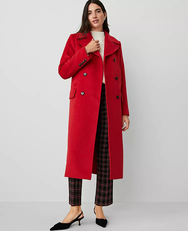 Petite Wool Blend Peacoat | Ann Taylor