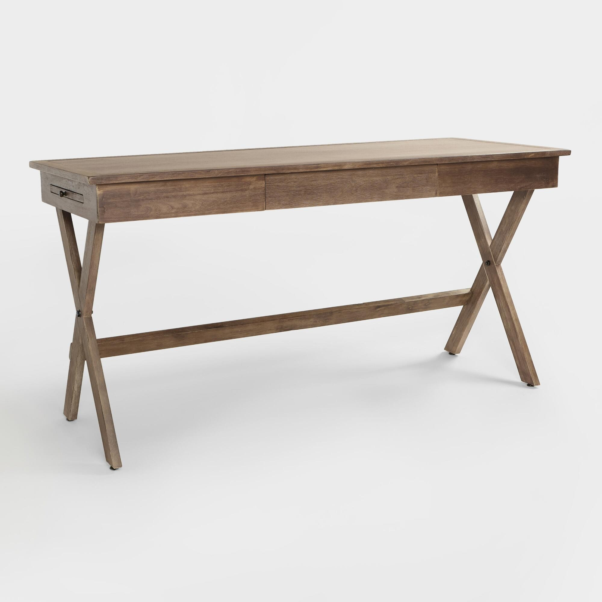 Gray Wood Campaign Desk by World Market | World Market
