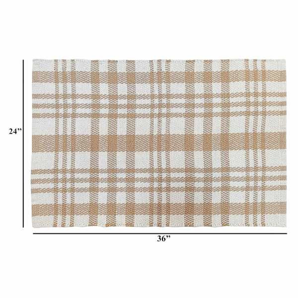 Neutral Plaid Layering Mat, 24x36 | At Home