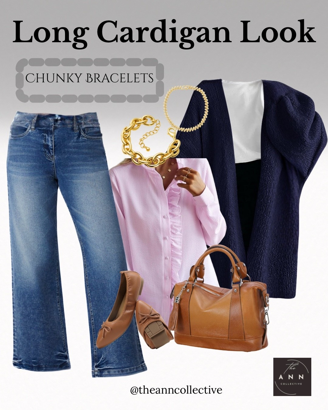 A long cardigan instantly pulls an outfit together. Pair it with denim, a button down shirt with a cute ruffle detail, ballet flats and chunky bracelets for an easy polished look.
#LTKfall #LTKstyletip #LTKfashion #LTKworkwear #LTKbasics

#LTKFallSale #LTKStyleTip