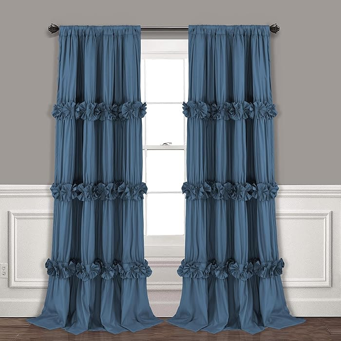 Thermal Insulated Blackout Window Curtains, Dusty Blue | Amazon (US)
