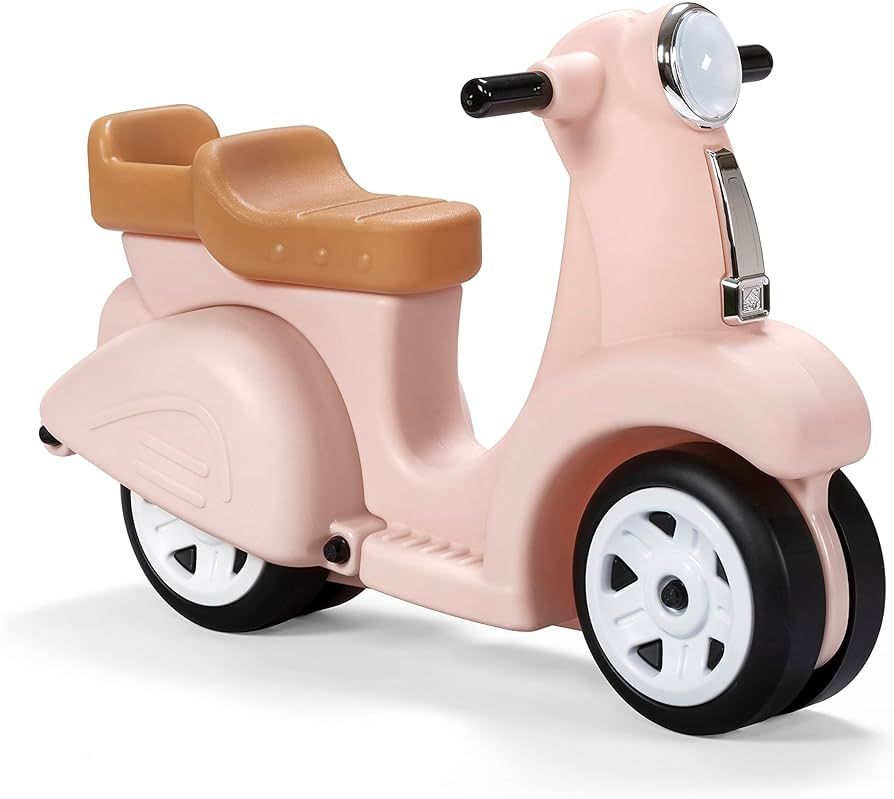 Step2 Ride Along Scooter – Rose Pink – Ride On Toy with Vintage-Style Design, Foot-to-Floor T... | Amazon (US)