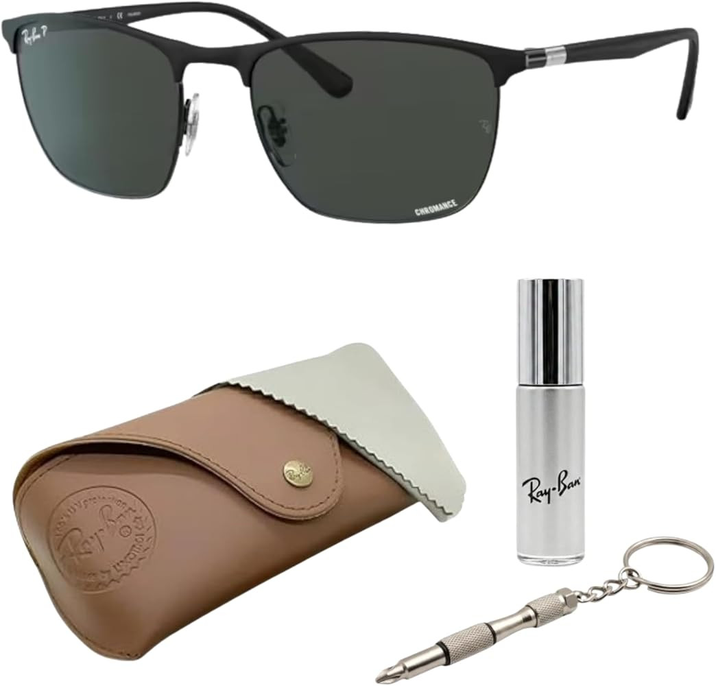 Amazon.com: Ray-Ban RB3686 Square Shape Polarized Sunglasses for Men & Women \u2013 Includes Official Rayban Eyewear Kit \u2013 Ideal Formal & Casual Wear Sunglasess \u2013 Dark Grey Lens : Clothing, Shoes Jewelry | Amazon (US)