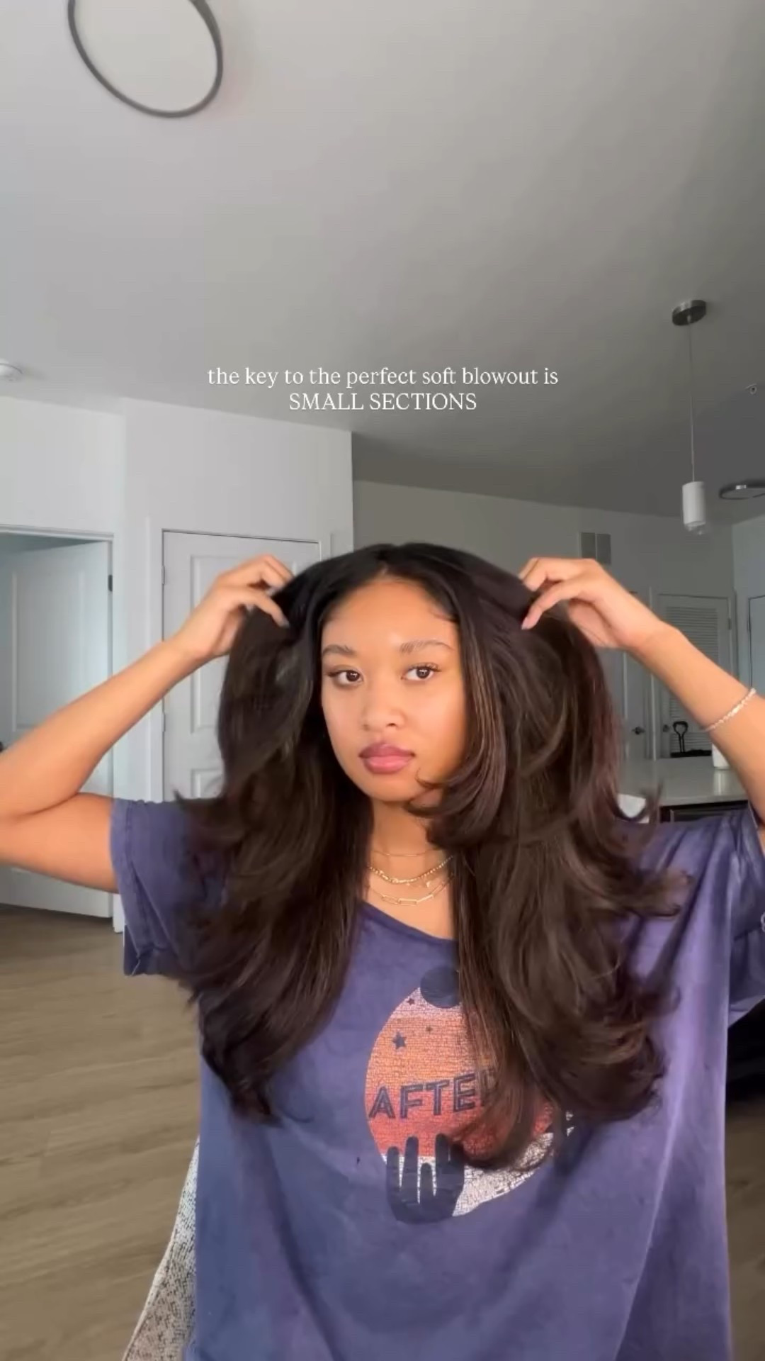 Small sections = soft blowout 🤍 

#hairitage #softblowout #winterhair #grwm