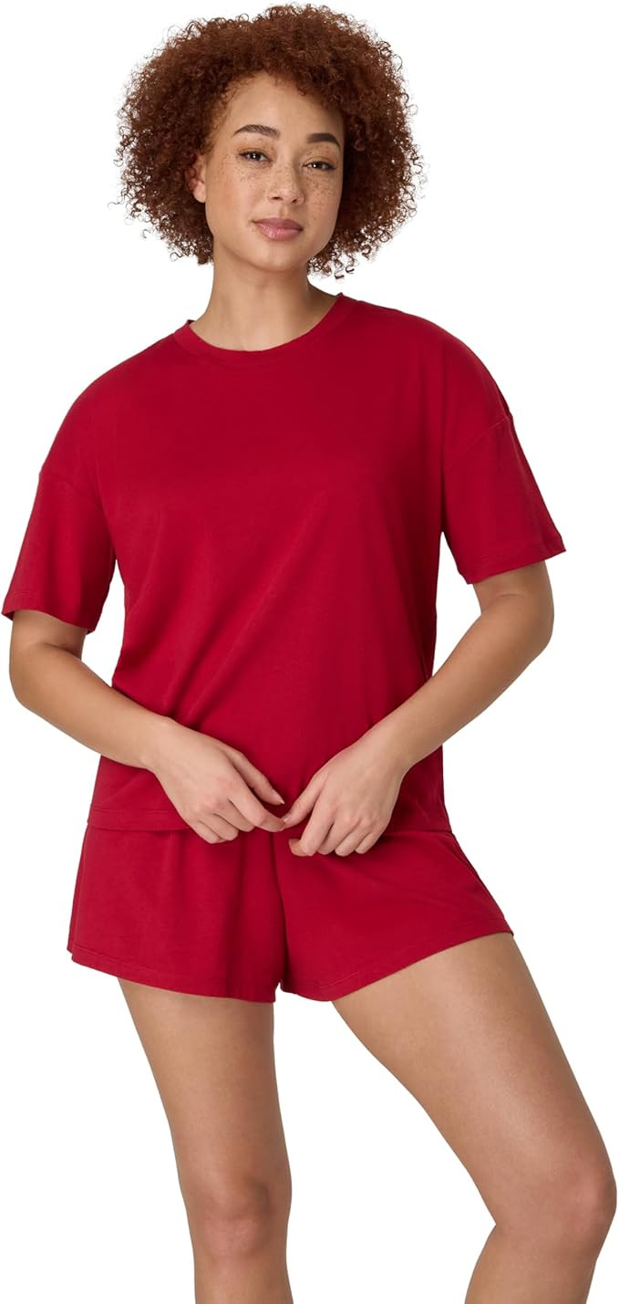 Hanes womens Originals 2 Piece Lounge Set, Comfywear Supersoft Boxy T-shirt & Sleep Shorts Lounge... | Amazon (US)