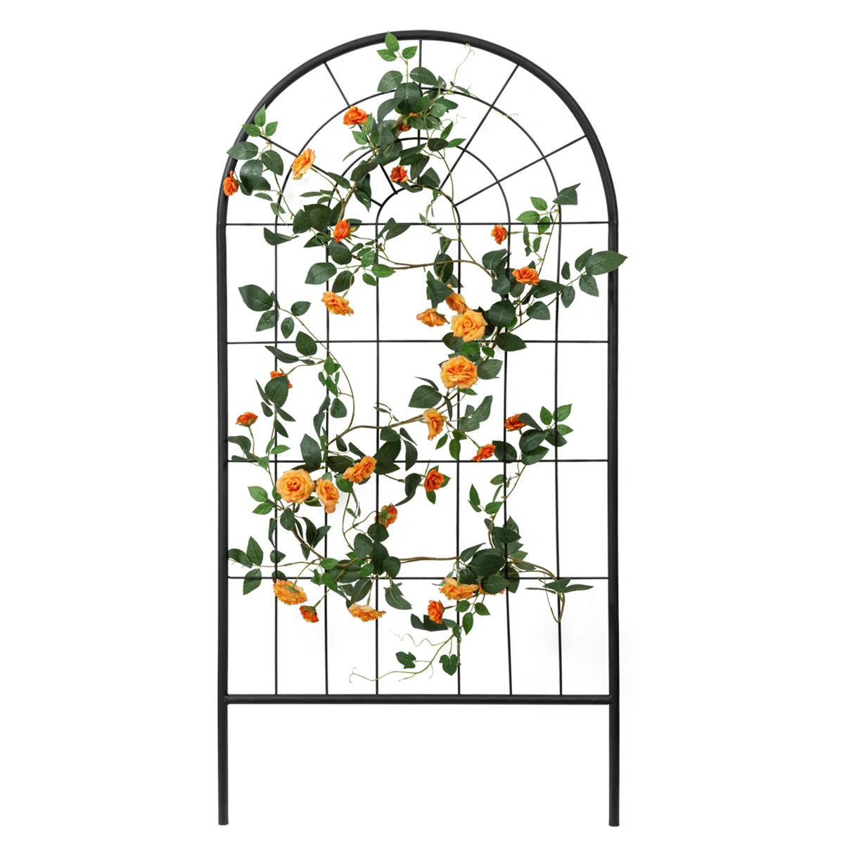 4 Foot Matte Black Garden Lattice Trellis | Wayfair North America