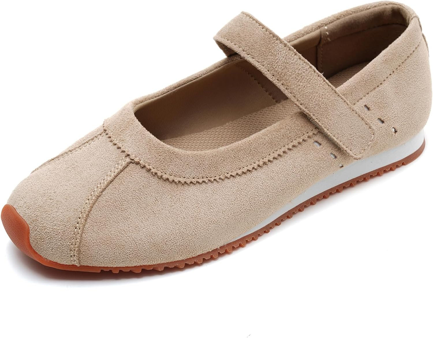 UBFEN Womens Mary Jane Sneakers Ballet Flats Comfort Slip On Walking Shoes | Amazon (US)
