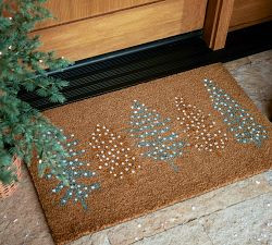 Metallic Trees Light Up Doormat | Pottery Barn (US)