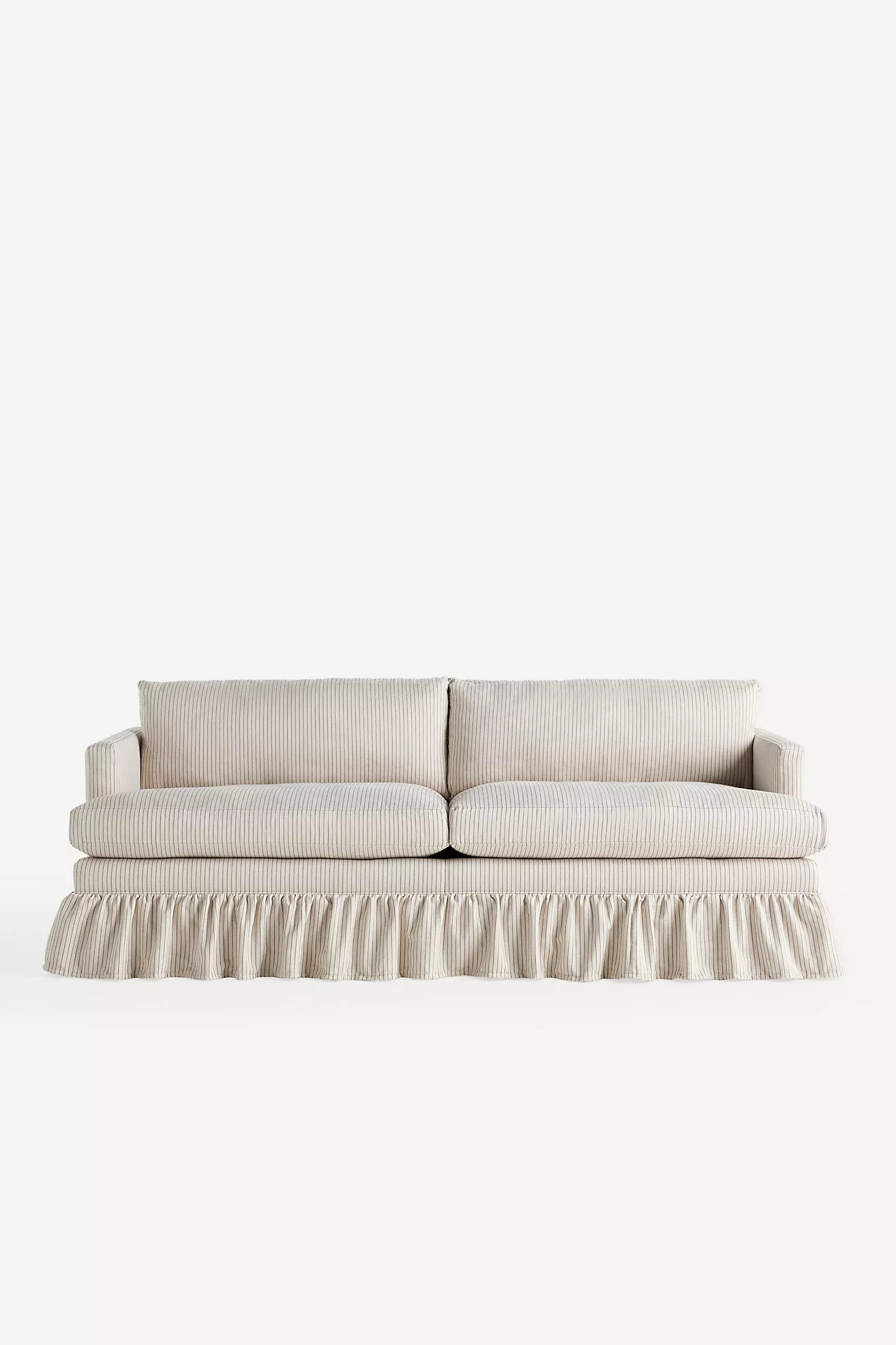 Bowen Sorrento Stripe 83" Ruffle Sofa | Anthropologie (US)