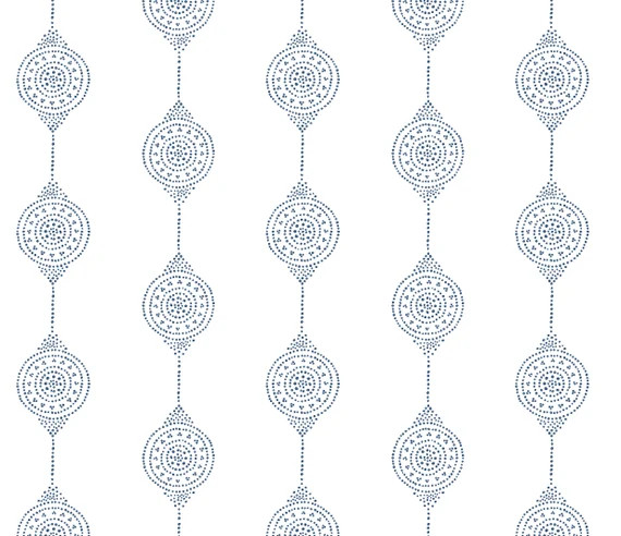 Navy Mandala Wallpaper // Removable Wallpaper// Peel and Stick | Etsy | Etsy (US)