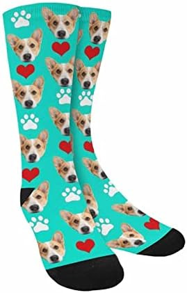 Custom Face Socks, Personalized Dog Lover Pet Photo Picture on Socks Unisex Athletic Crew Socks f... | Amazon (US)